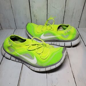 Nike Free 5.0 Running Shoes Size 8 Women's Neon Electric Green